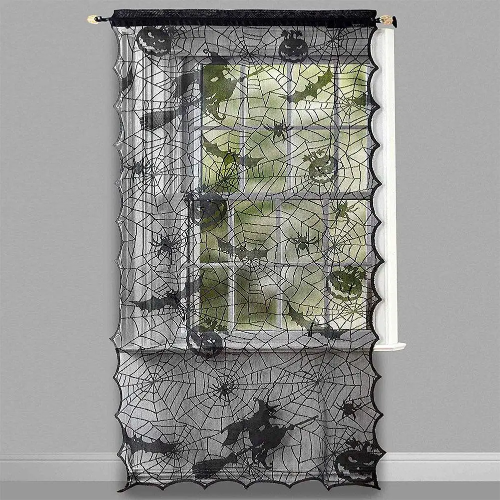 Страшное имитирование паутины кружева двери окна занавес для украшение на