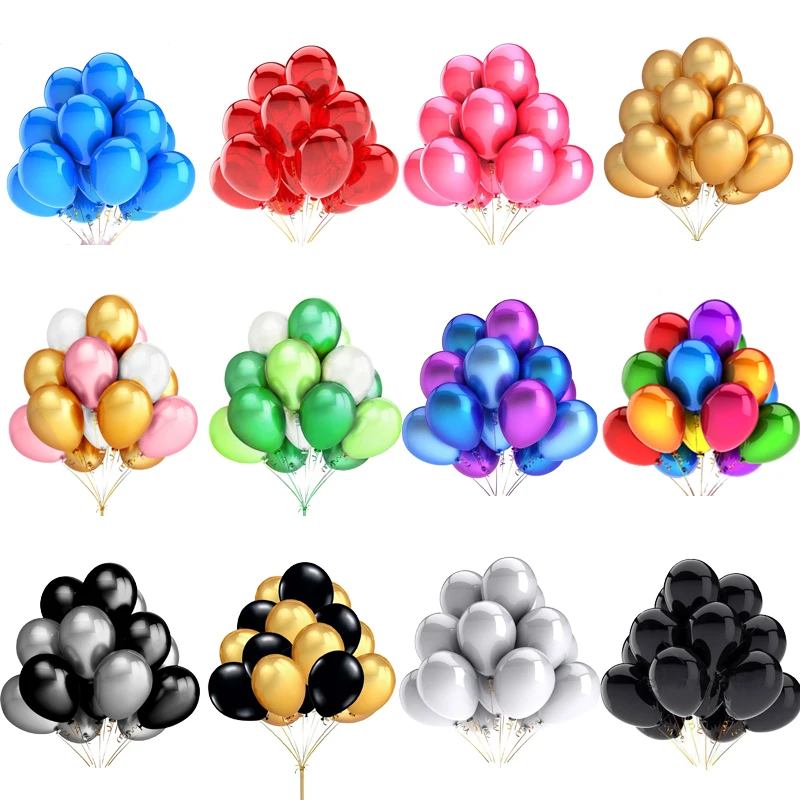 

10/20/30pcs 10/12 inch Glossy Pearl Latex Balloons Wedding Birthday Party Decoration Inflatable Colorful Ballon boy girl Globos