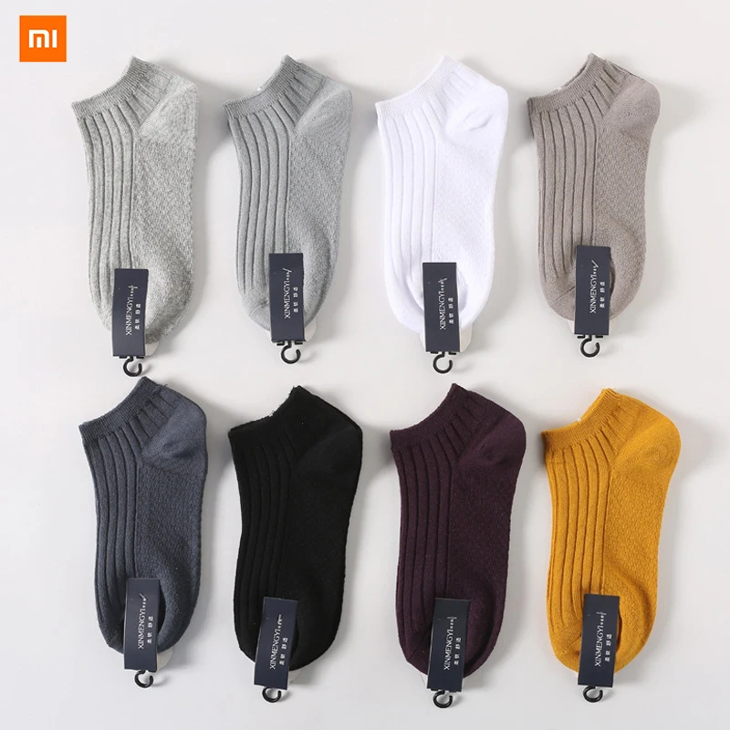 

Носки Xiaomi Youpin мужские, хлопок, впитывающие пот, низкие, две иглы, для весны и лета, 5 пар