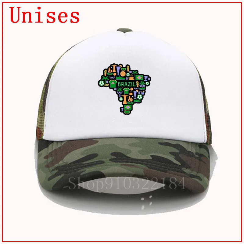 Бейсболка для конского хвоста с картой любви из Бразилии сетчатая шляпа