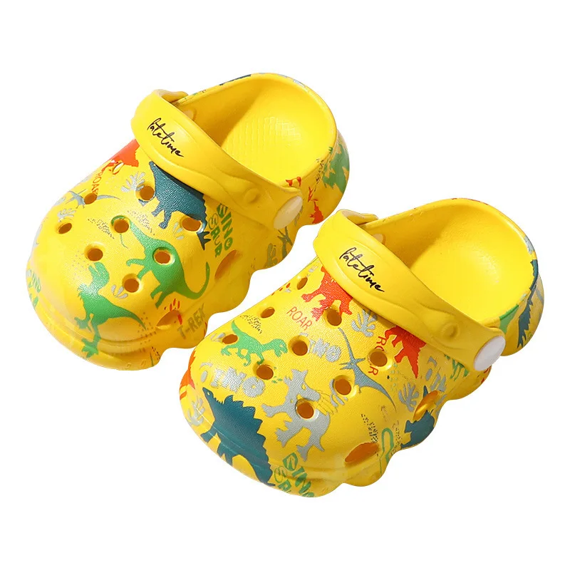 

Children's Hole Shoes Summer Boys And Girls Infant Slippers Baby Non-slip Soft Bottom Cartoon Indoor Baotou Sandals