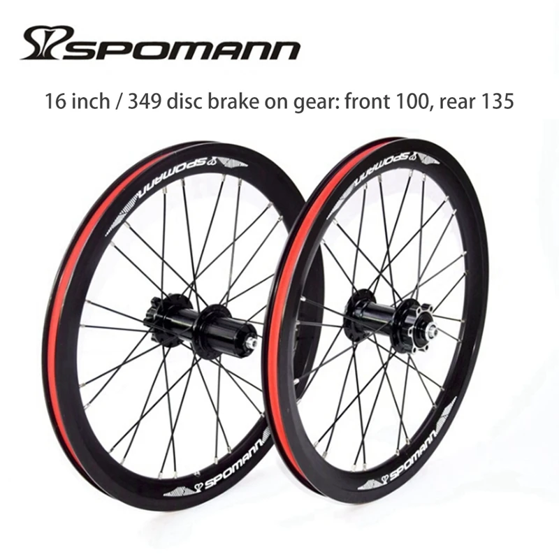 Preise SPOMANN Faltrad BMX Mountainbike Laufradsatz 16-Inch/349 Rad Disc Bremse Sechs Nagel Kompatibel V Bremse