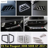 for peugeot 3008 5008 gt 2017 2022 front dash board ac air vent outlet decor cover trim stainless steel accessories interior