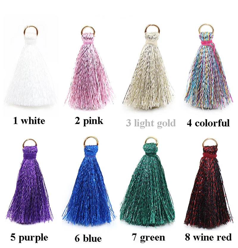 4cm Flash Rayon Tassel Earrings Crafts Jewelry Clothing Accessory | Украшения и аксессуары