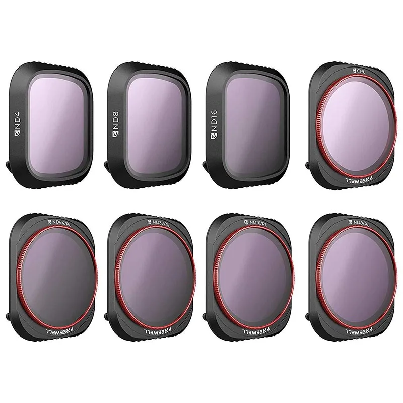 Freewell Gear Bright Day Filter Kit для DJI mavic 2 pro включает в себя (ND4 ND8 ND16 CPL ND8/PL ND16/PL ND32/PL и ND64/PL