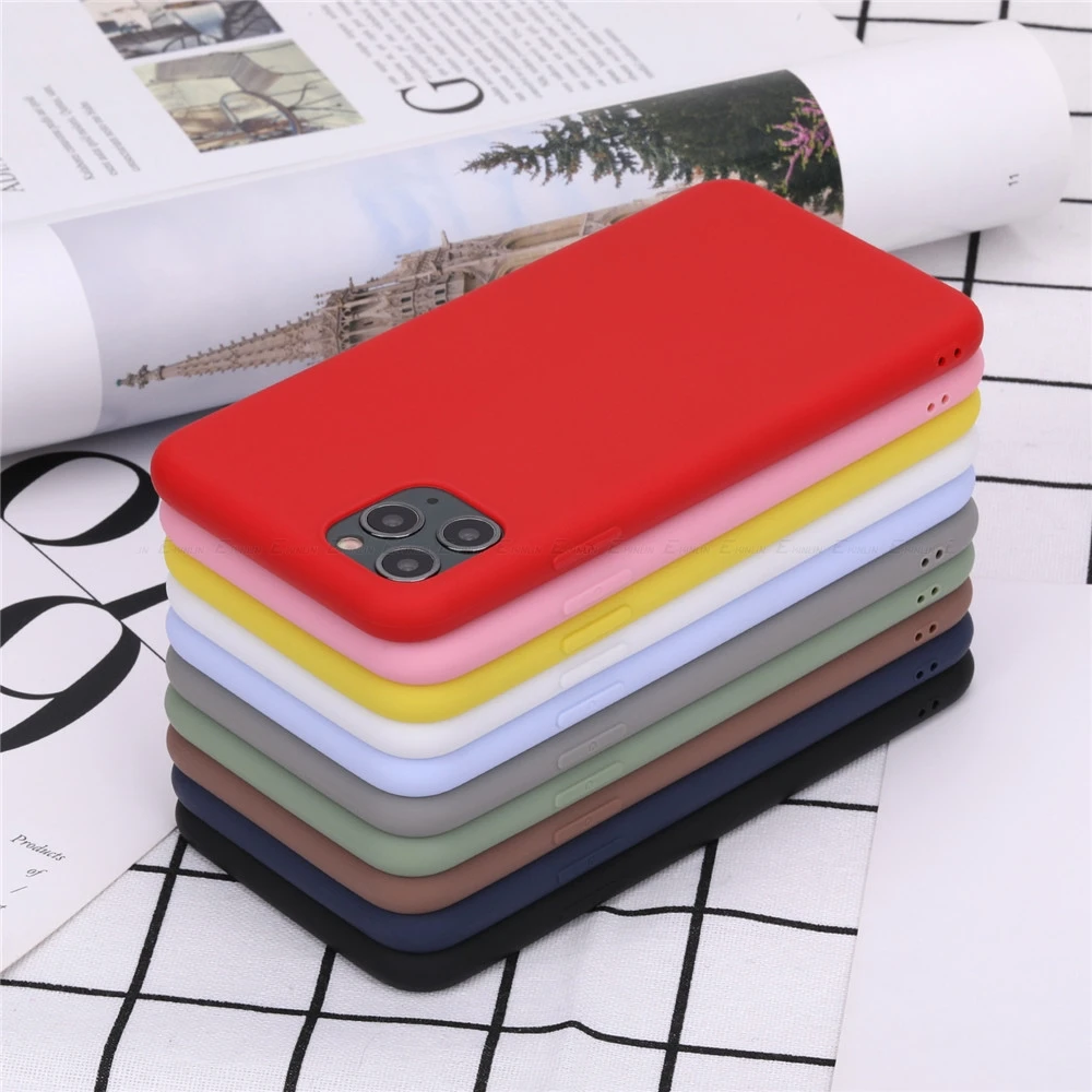 soft silicone tpu cover for realme x7 x2 9 8 8s 8i 7 6 pro 6s 5 5s 3 3i 5g xt matte solid candy color phone case free global shipping