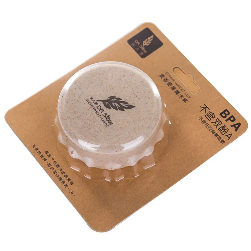 Складная чашка портативная пшеничная соломенная бутылка для воды пластиковая