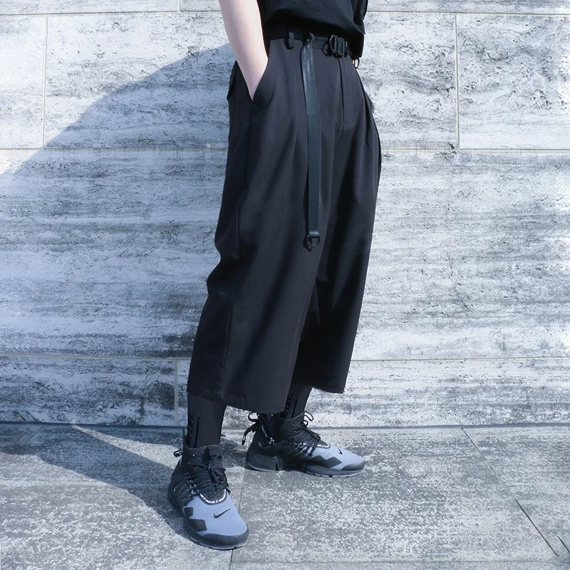 SILENSTORM Techwear мужские укороченные брюки длиной 3/4 с широкими штанинами в стиле
