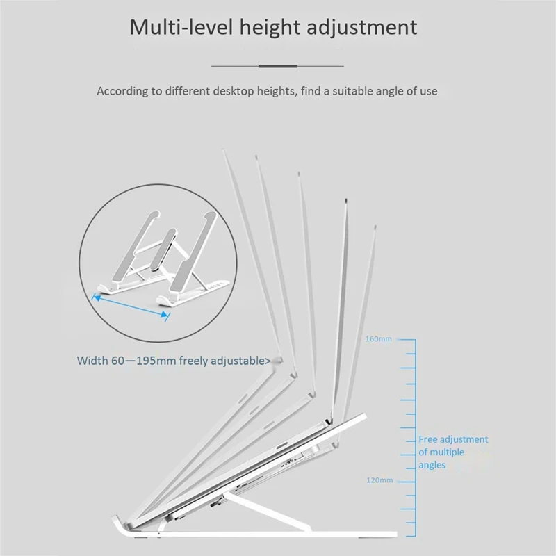 Ноутбук компьютерный монитор Стенд настольный Складной подъемный алюминиевый