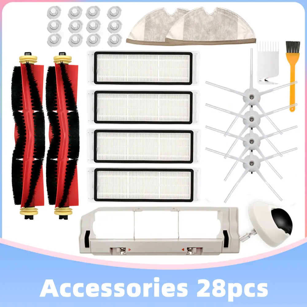 

HEPA Filter Main Brush Side Brushes Mop Cloth Dishcloth Washable Replacement for Xiaomi Roborock S50 S5 Sweeper Vacuum Cleaner