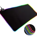 Игровой коврик для мыши со светодиодными светящимися цветными огнями RGB, коврик для клавиатуры для компьютеров