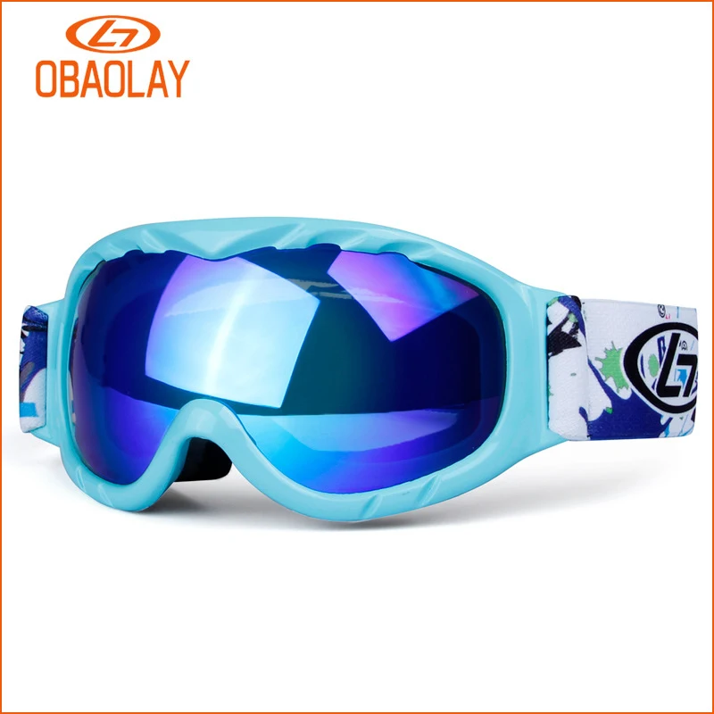 Детские лыжные очки Obaolay небольшого размера для детей двойная противотуманная