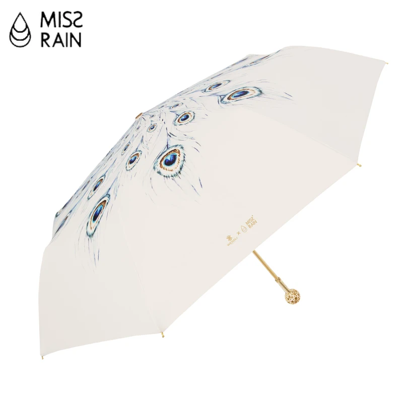 Online MissRain Bianco Donne Parasole Protezione Uv Pieghevole Da Viaggio Antivento Paraguas Decorazione Di Cerimonia Nuziale Ombrello Di Alta Qualità Contenitore Di Regalo