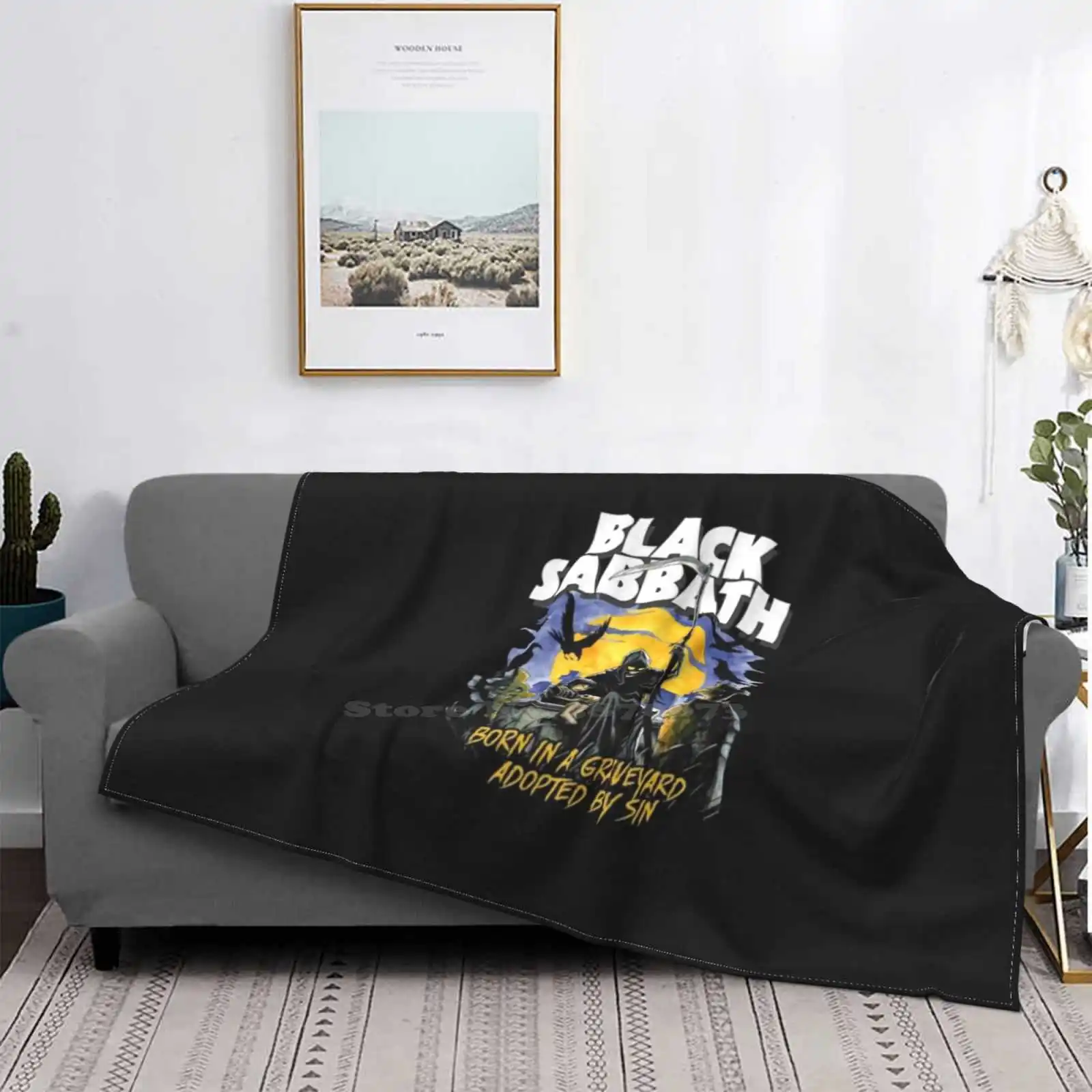 

Manta suave y carlida с принтом музыки, для купания, черная Sabbath, металлический pesado