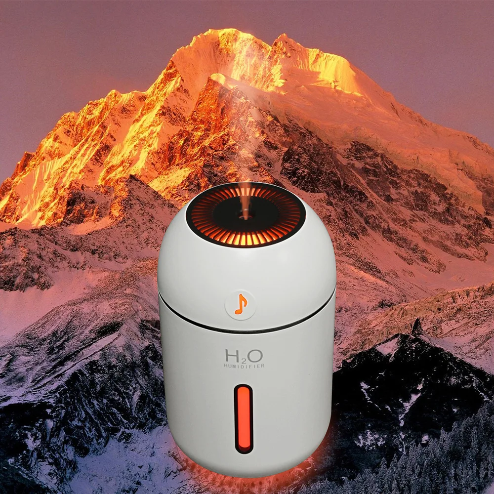 

500ML Mini Air Humidifier USB Ultrasonic Aroma Diffuser Nano Spray Cool Mist Maker Night Light Mute Home Office Car Air Purifier