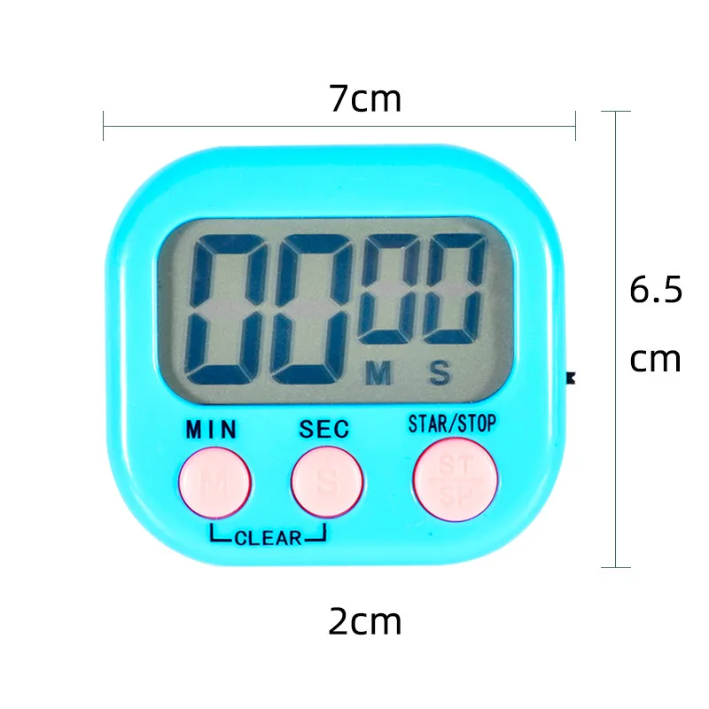 Цифровой кухонный таймер магнитная подставка с большими цифрами и будильником