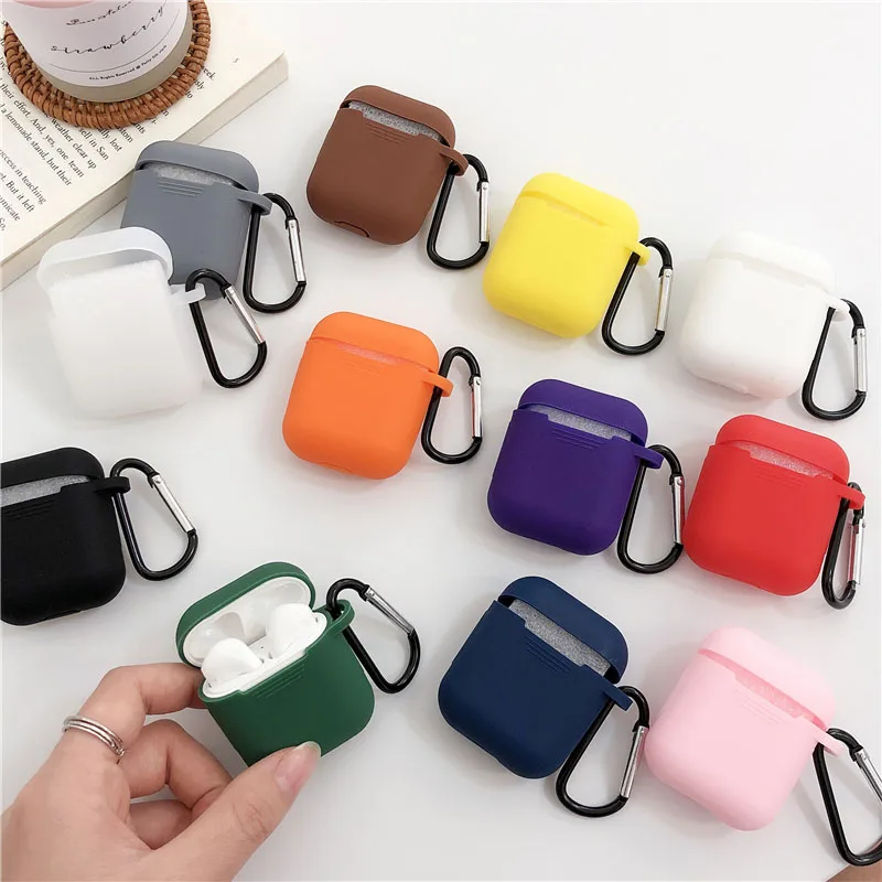 

Cute Soft Silicone Case For AirPods Shockproof Earphone Protective Cover Waterproof Headset Cover For AirPods 2/1 Protector Case