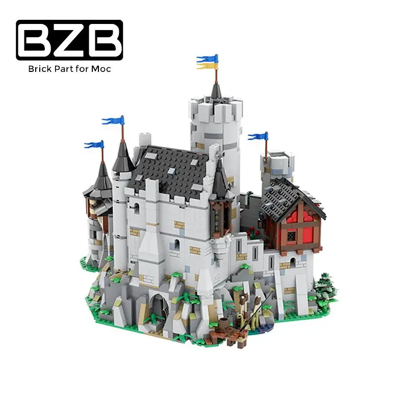 

Строительные блоки MOC, Германия, средневековый замок лоенштейна, украшение для дома, сделай сам, кирпичи, модель, детские игрушки, игра мозга,...