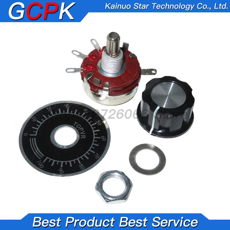 

1set =3PCS WTH118 DIY Kit Parts 2W 1A Potentiometer 1K 2.2K 4.7K 10K 22K 47K 100K 470K 1M