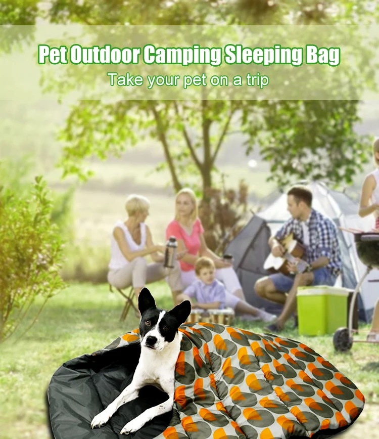 

Портативный мягкий водонепроницаемый спальный мешок для собаки, большой маленький питомец, щенок, уличная палатка, кровать, коврик с крышко...