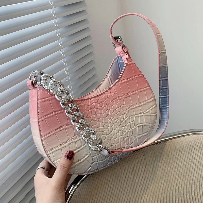 

VeryMe Colorful Fashion Leather Shoulder Bag Brand Designer Underarm Pack For Women 2021 Trend Bolsas Mujer Portamovil Bandolera