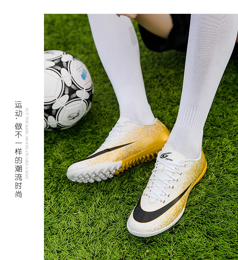 Новинка! Мужские футбольные бутсы ZHENZU Turf для помещений, детские бутсы для мальчиков, футбольные бутсы, спортивные кроссовки, европейские размеры 35-44, voetbalschoenen