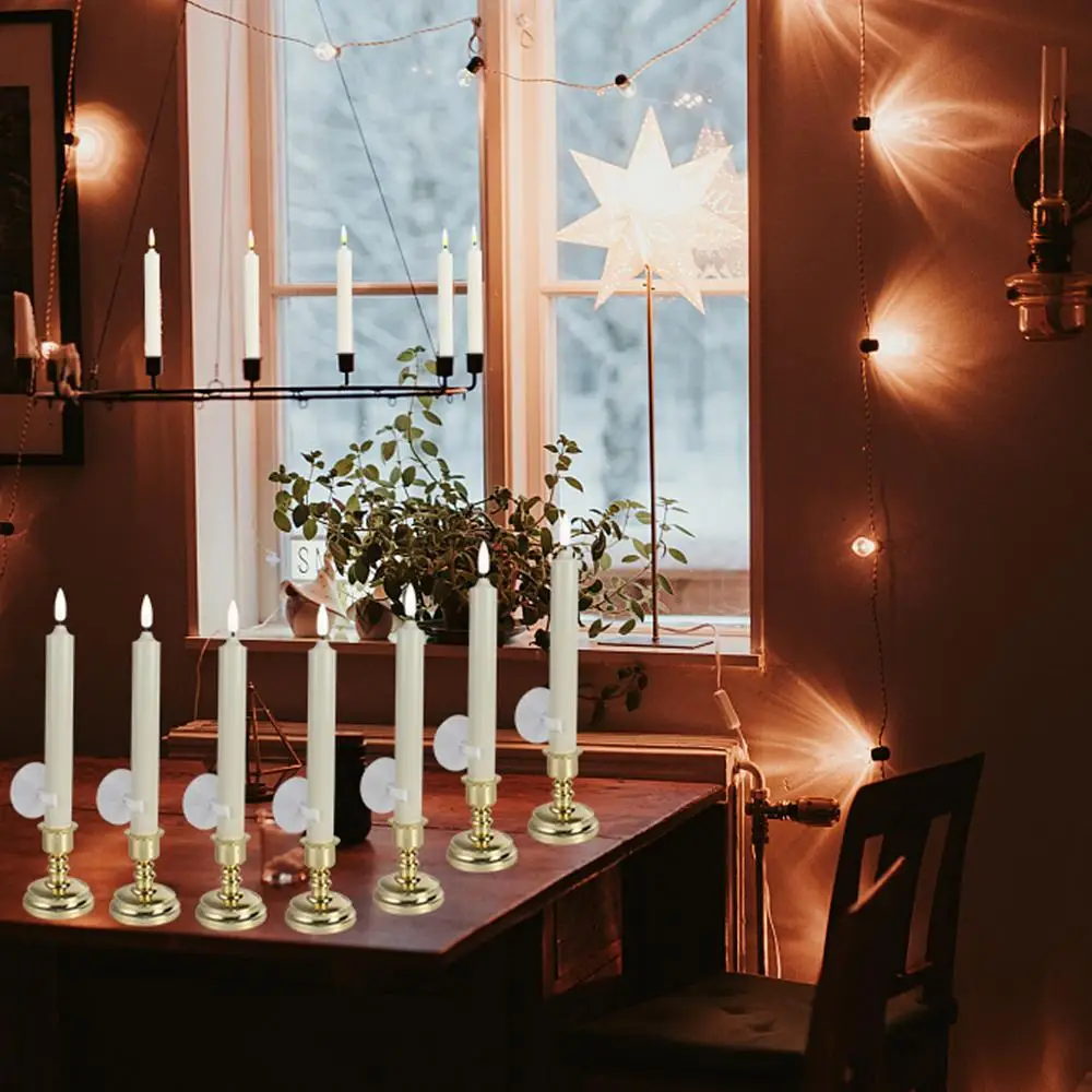 

LED flameless electronic window candle with battery infrared remote control candle New Year Christmas wedding decoration candle