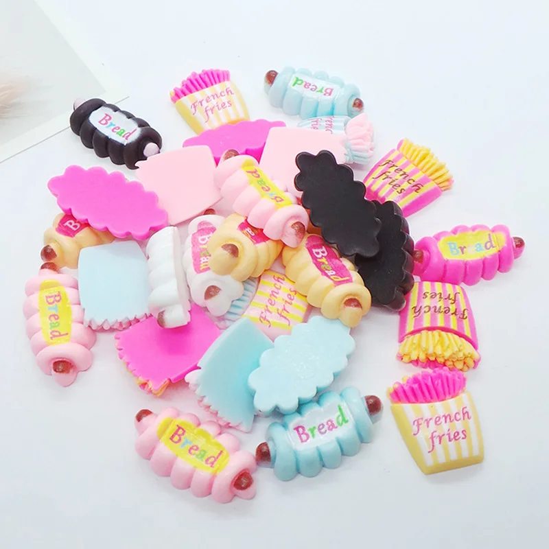 

Имитация картофеля фри, хлеба, плоская задняя часть, кабошон, искусственная еда, Скрапбукинг для украшения телефона, аксессуары для творчес...