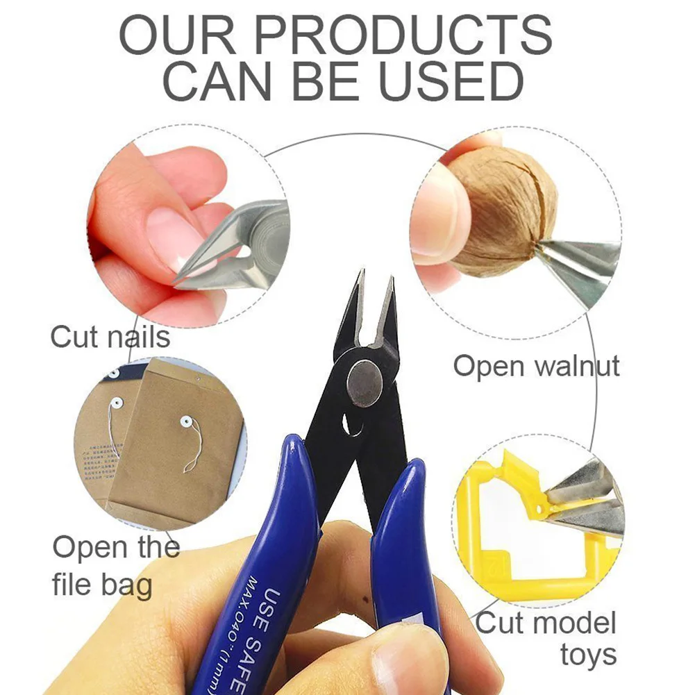 Один шт. 170 электронные диагональные плоскогубцы мини-плоскогубцы кусачки для