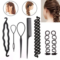 hair braiding twist curler styling tools hairpin holding hair braiders pull hair needle ponytail diy tools for women hairstyles