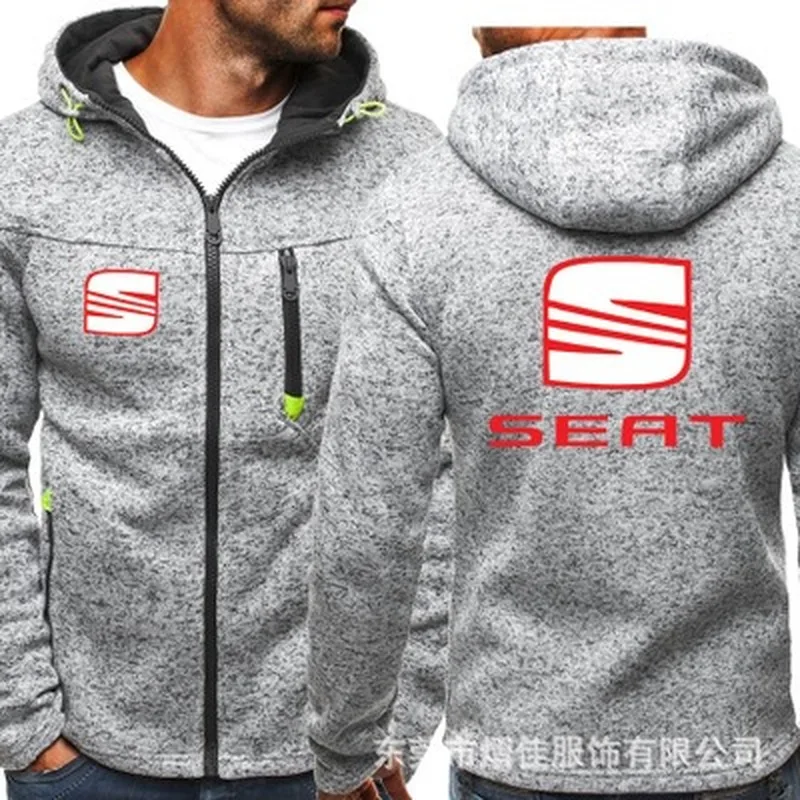 

2021 New Spring Autumn Men's Hoodie for Seat Logo High Quality Hooded Sweatshirts Zipper Clothing