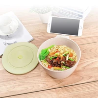 microwave noodle bowls with lid 40 oz large wheat straw soup mug with phone holder microwavedishwasher safeleak prooffor soup