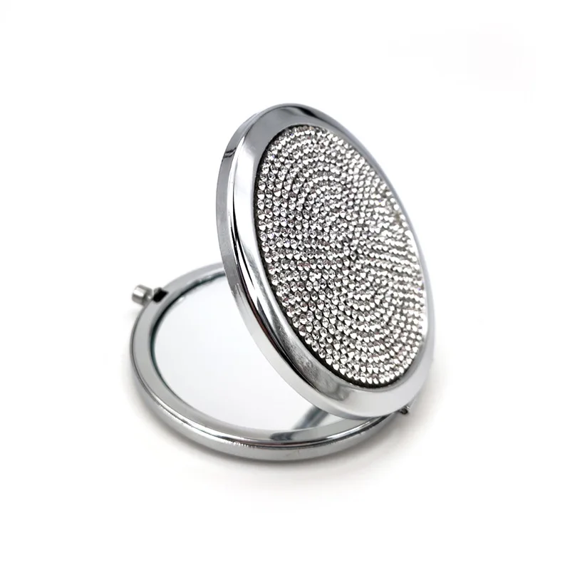 

Portable makeup mirror round metal sticker mirror gift portable mirror flip round mirror factory direct handheld mirror