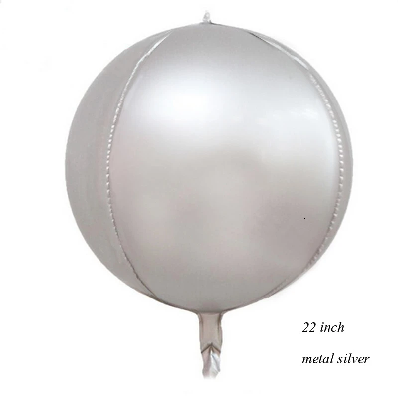 1PC metal silver 1 шт. 18/22 дюйма металлические звезды и сердце 4D диско градиент цвета шары для свадьбы и дня рождения вечерние детские Душ Декор реквизит для фотосессии принадлежности - Цвет: 1PC metal silver