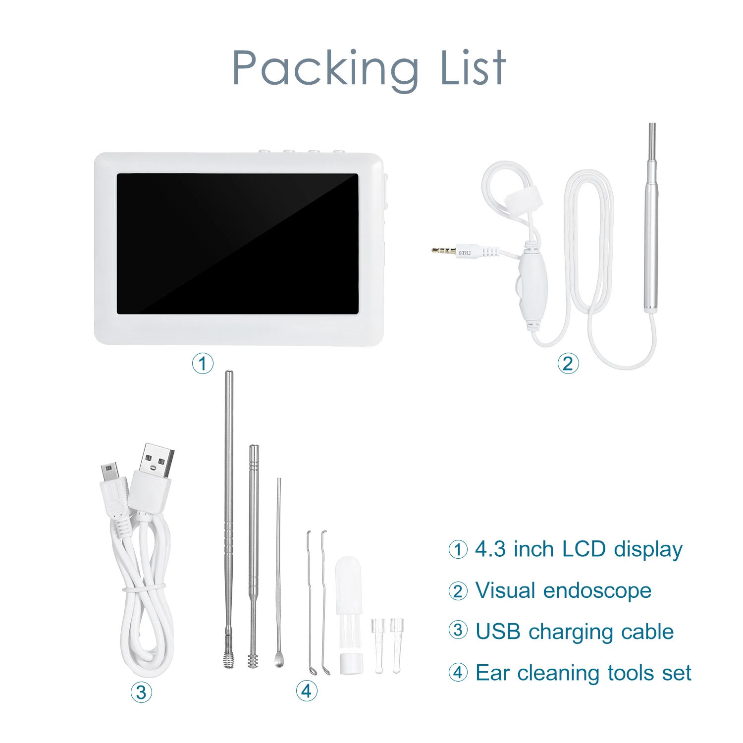 

Ear Otoscope Endoscope Borescope 3.9mm Inspection Camera with 6 Adjustable LED Lights HD Magnifier Visual Ear Cleaning Tool