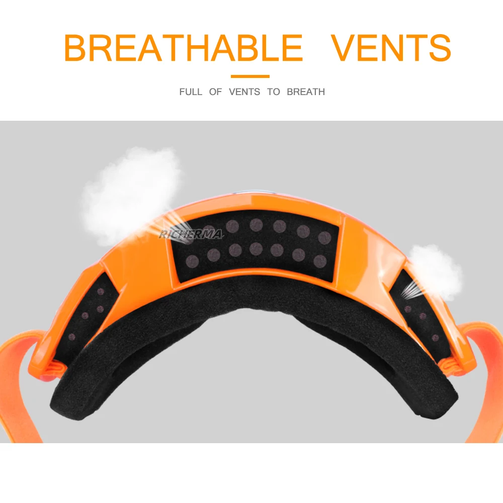 Защитные очки для мотокросса ветрозащитные дышащие прозрачные линзы лыжные