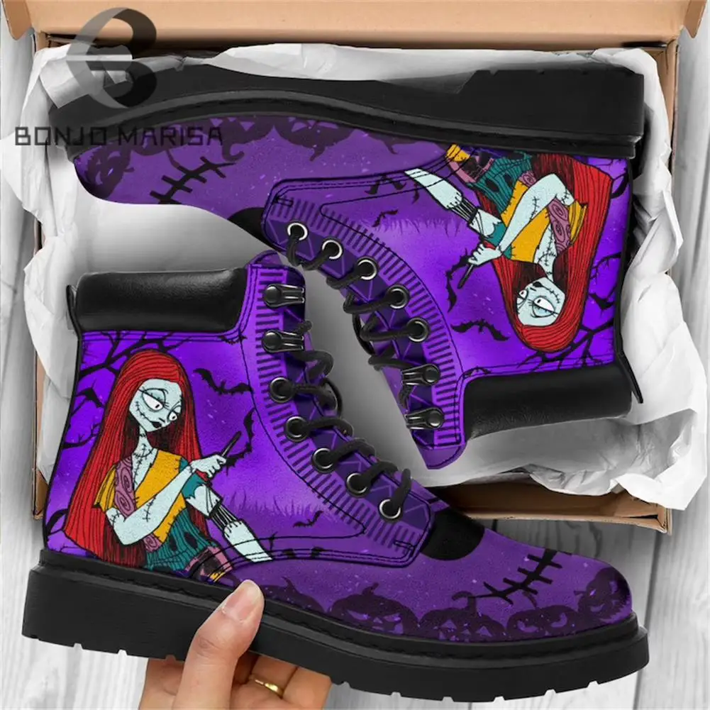 

Женские ботинки на платформе, мотоциклетные боевые ботинки на шнуровке с черепом, на массивном каблуке