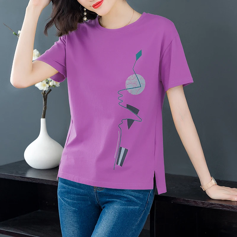 

2020 Women Shirt 8 Style Cotton Shirt red Short Sleeve