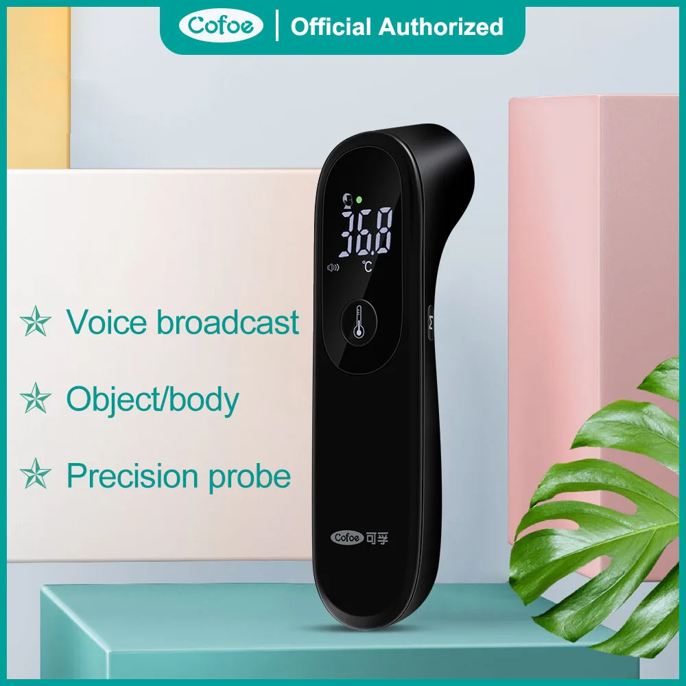 

Cofoe Infared термометр Температура лба Медицинский тела и объекта Бесконтактный цифровой термометр для взрослых/детей дома