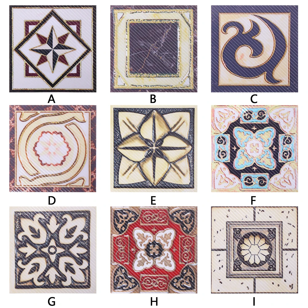 Диагональная наклейка для пола 10/15 шт. самоклеящаяся керамическая плитка из ПВХ