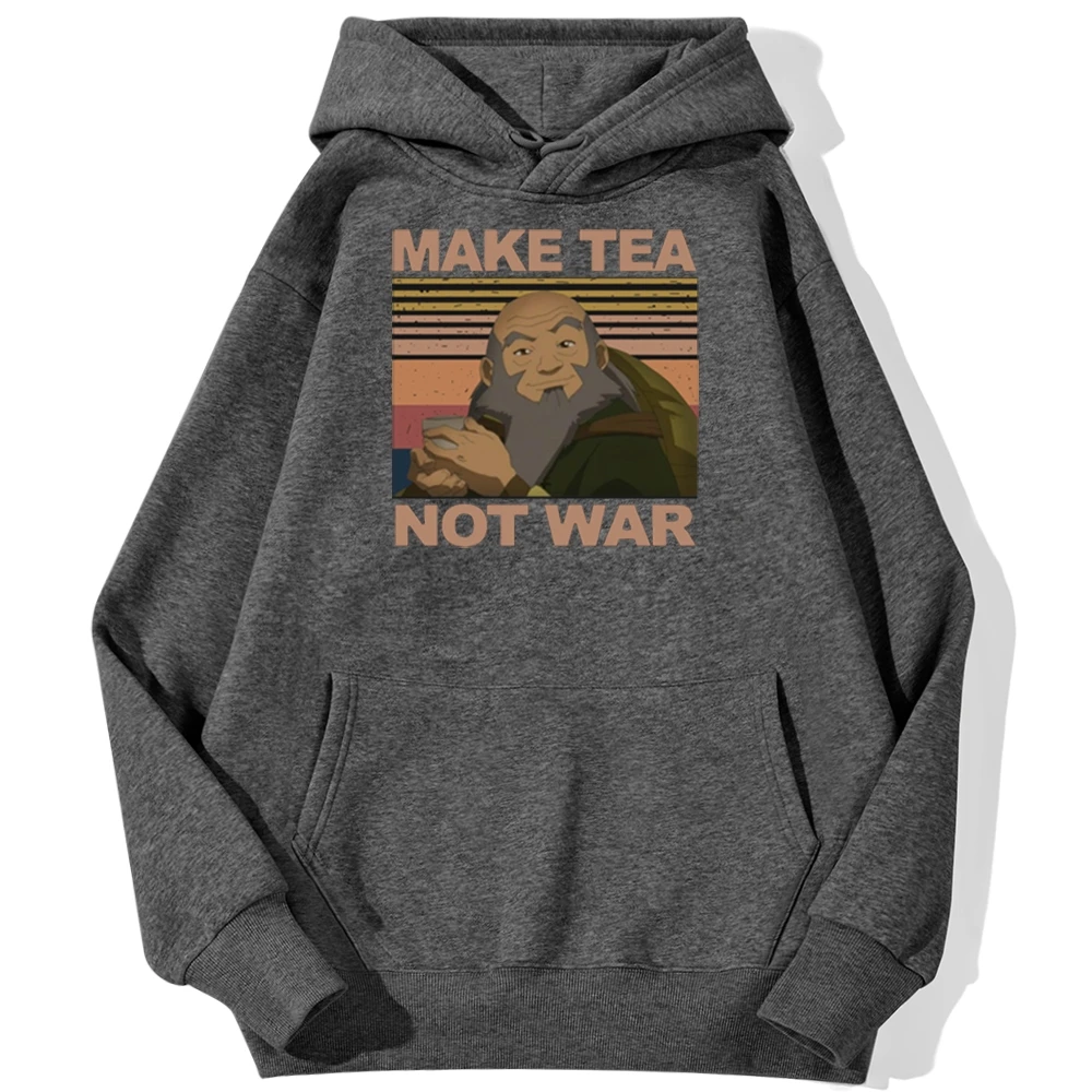 

Make Tea Not War Printing Streetwear Hoodie Men's Autumn Daily Casual Male Hoodies Streetwear Hip Hop Warm Sweatshirt
