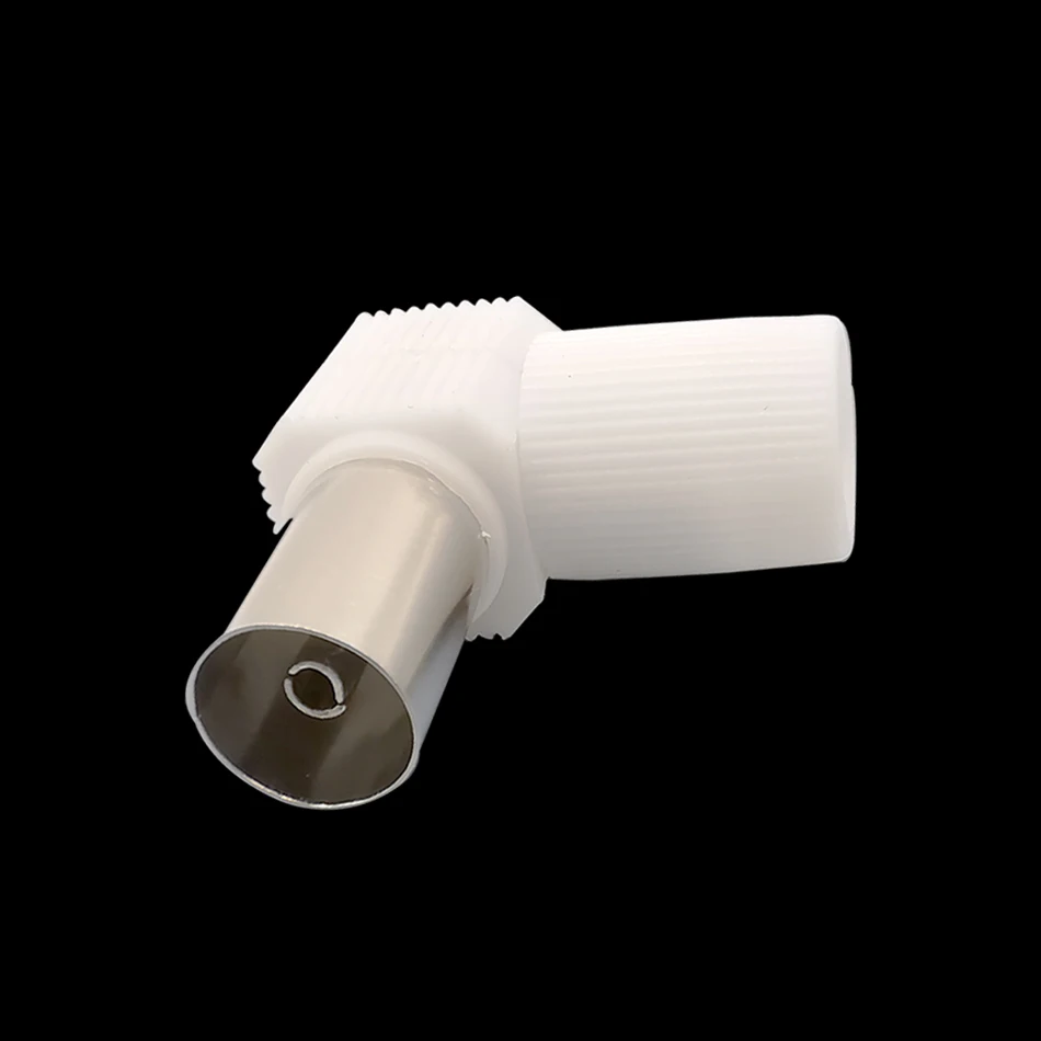 4Pcs TV Antenna 90 Degrees Right Angle Connectors Male and Female RF Coaxial Antennas Adapter White |