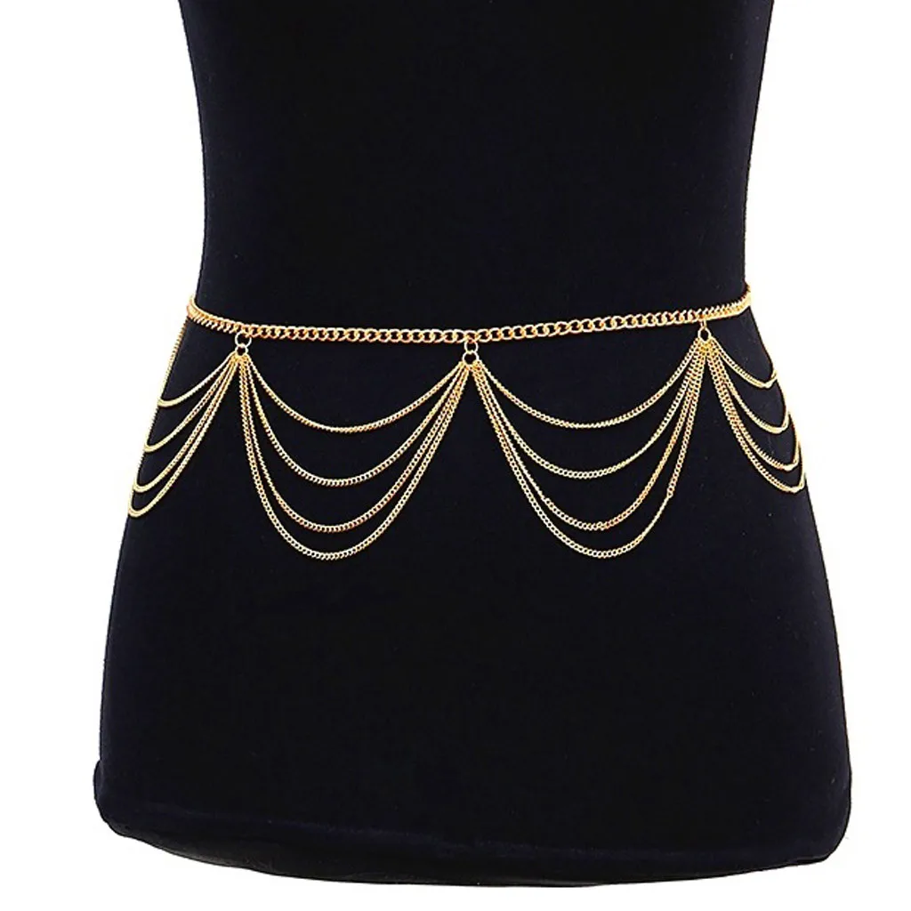 Хит женский пояс цепь декоративный для тела длинный с кисточками цепочка ремни