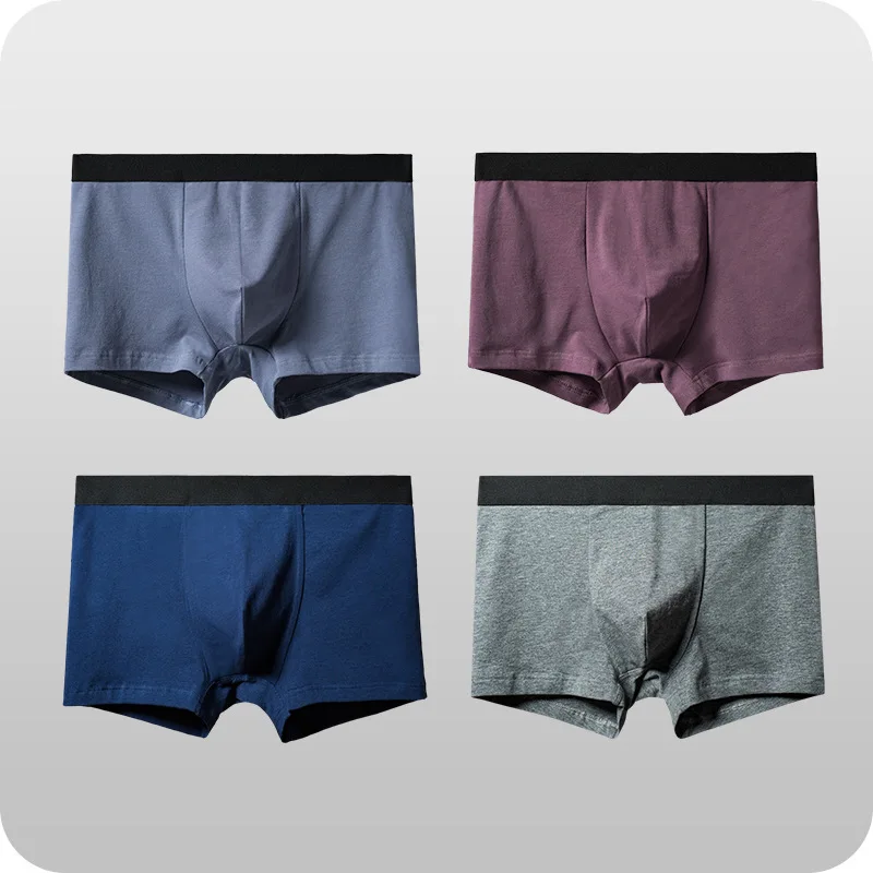 

Модное подлинное Мужское нижнее белье, мужские хлопковые шорты с четырьмя углами, антибактериальные спортивные плоские углами, трендовые б...