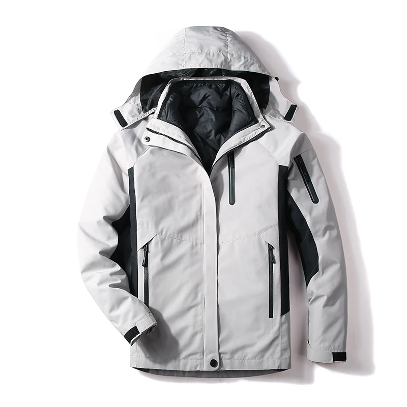 

Мужские зимние теплые ветрозащитные водонепроницаемые лыжные куртки 3 в 1 уличные спортивные походные кемпинговые зимние куртки ветровка д...