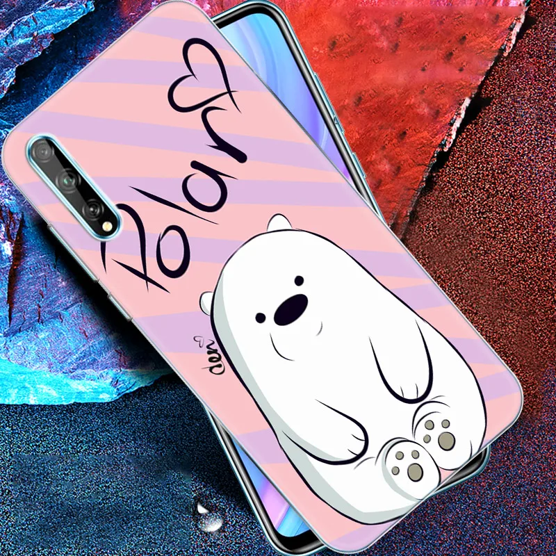 hot funny cartoon bear soft silicone phone case for huawei y5 lite 2018 y6 y7a y9a prime 2018 y9 2019 y9s y5p y6p y7p y8p cover free global shipping