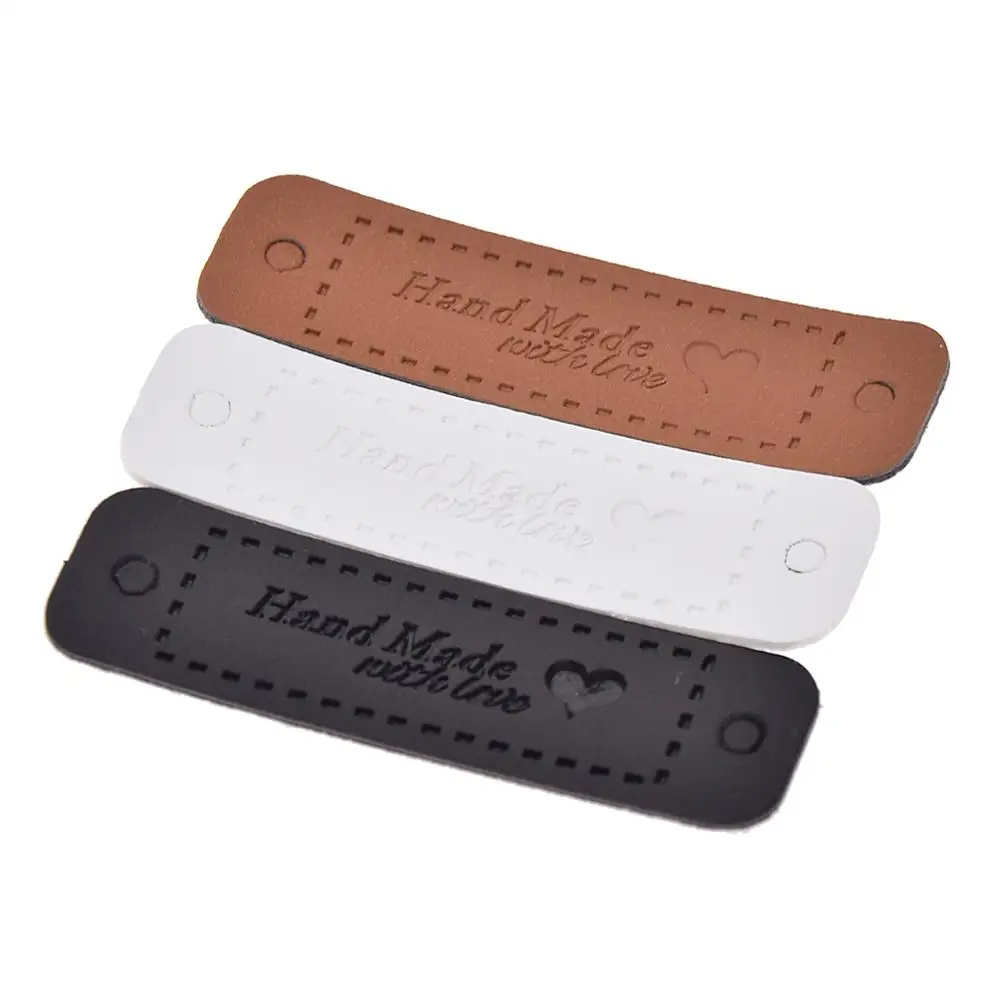 48 шт./лот кожаные этикетки для одежды ручной работы подарочных сумок чемоданов