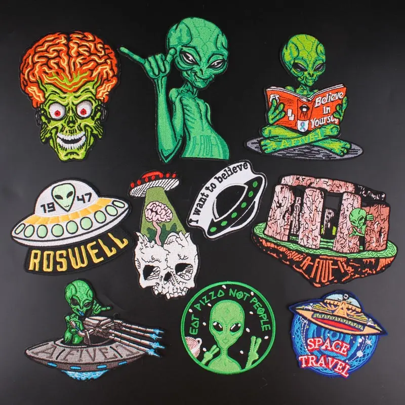 Сделай Сам космический дорожный утюг на патчи для одежды Бесплатная доставка НЛО