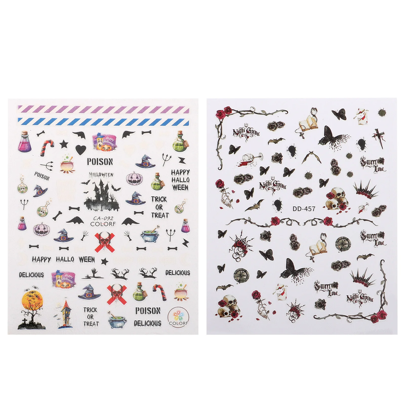 

Наклейки на ногти, 12 листов