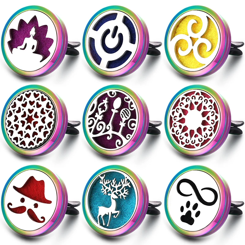 Красочный Рождественский олень ароматерапия автомобильный освежитель воздуха